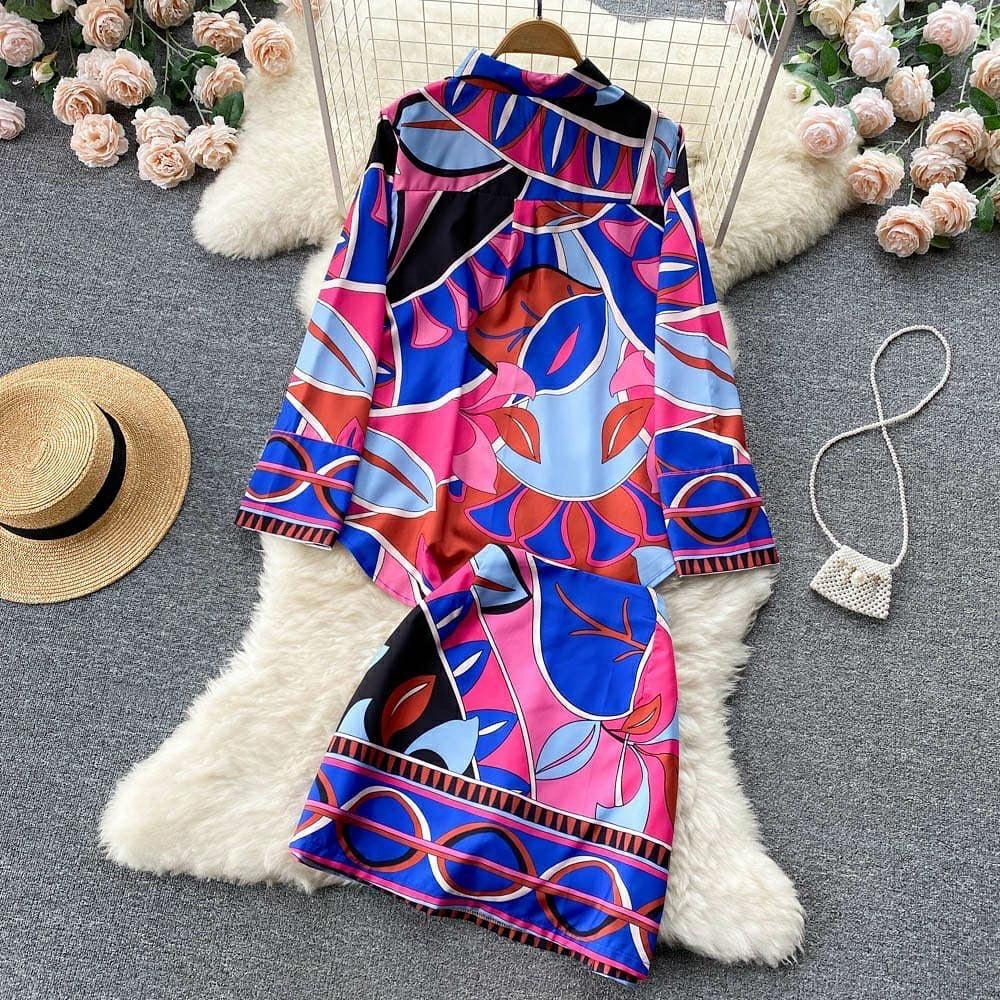 Luna Abstract Coord Set In Blue