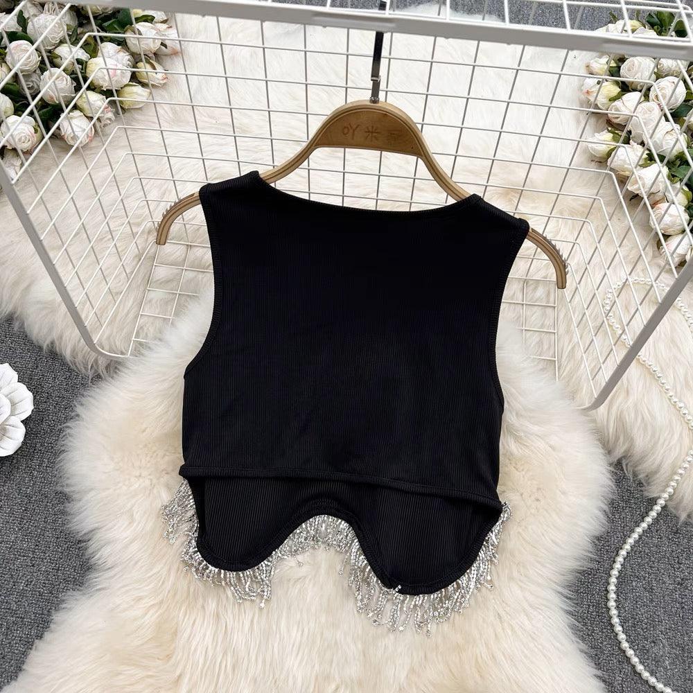 Luna Embellished Blouse In Black