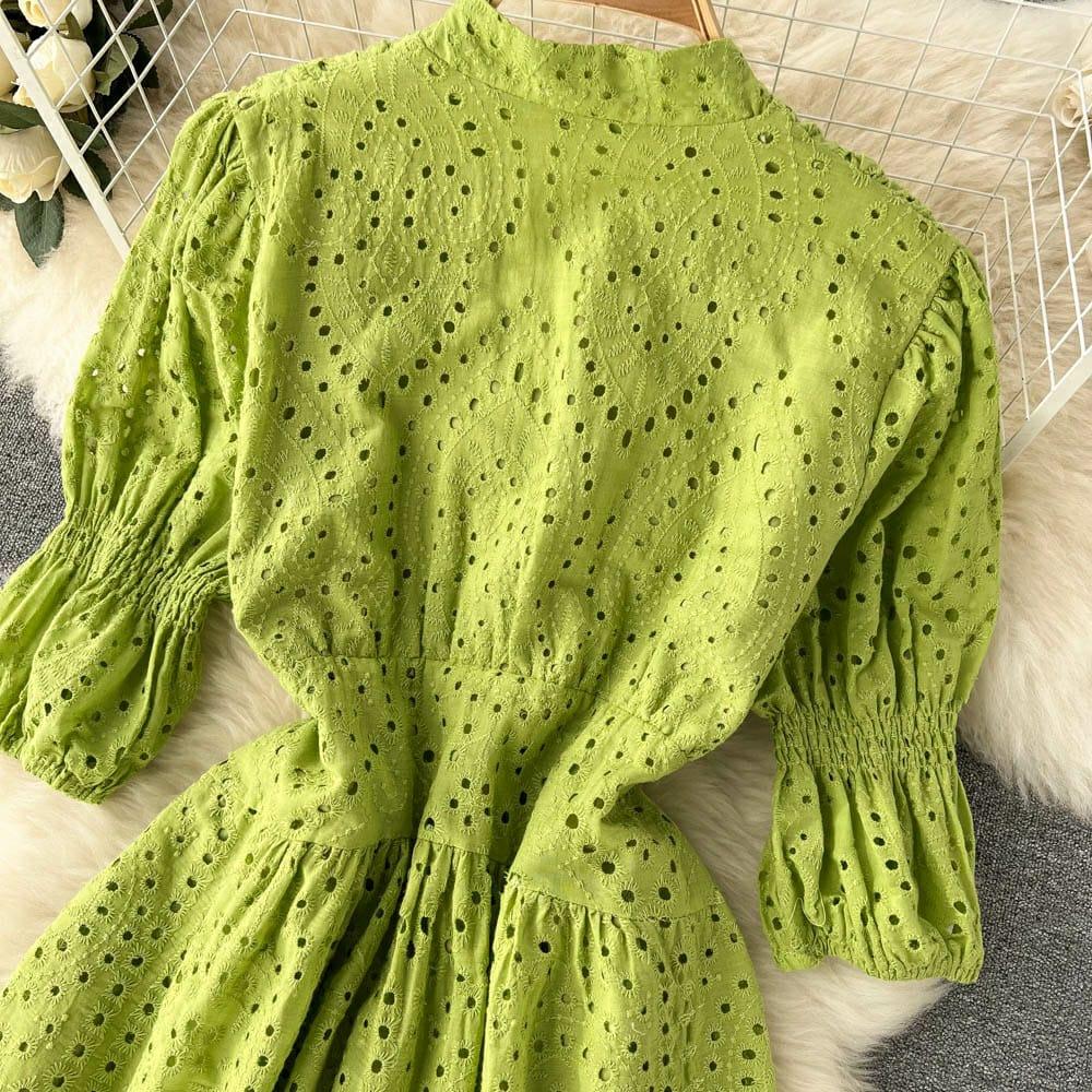 Luna Summer Cotton Eyelet Dress