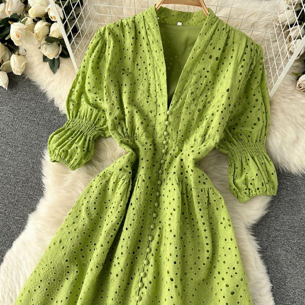 Luna Summer Cotton Eyelet Dress
