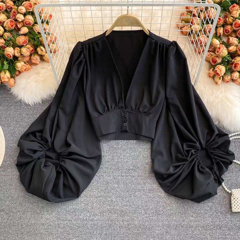 Marie Puffed  Sleeve Blouse