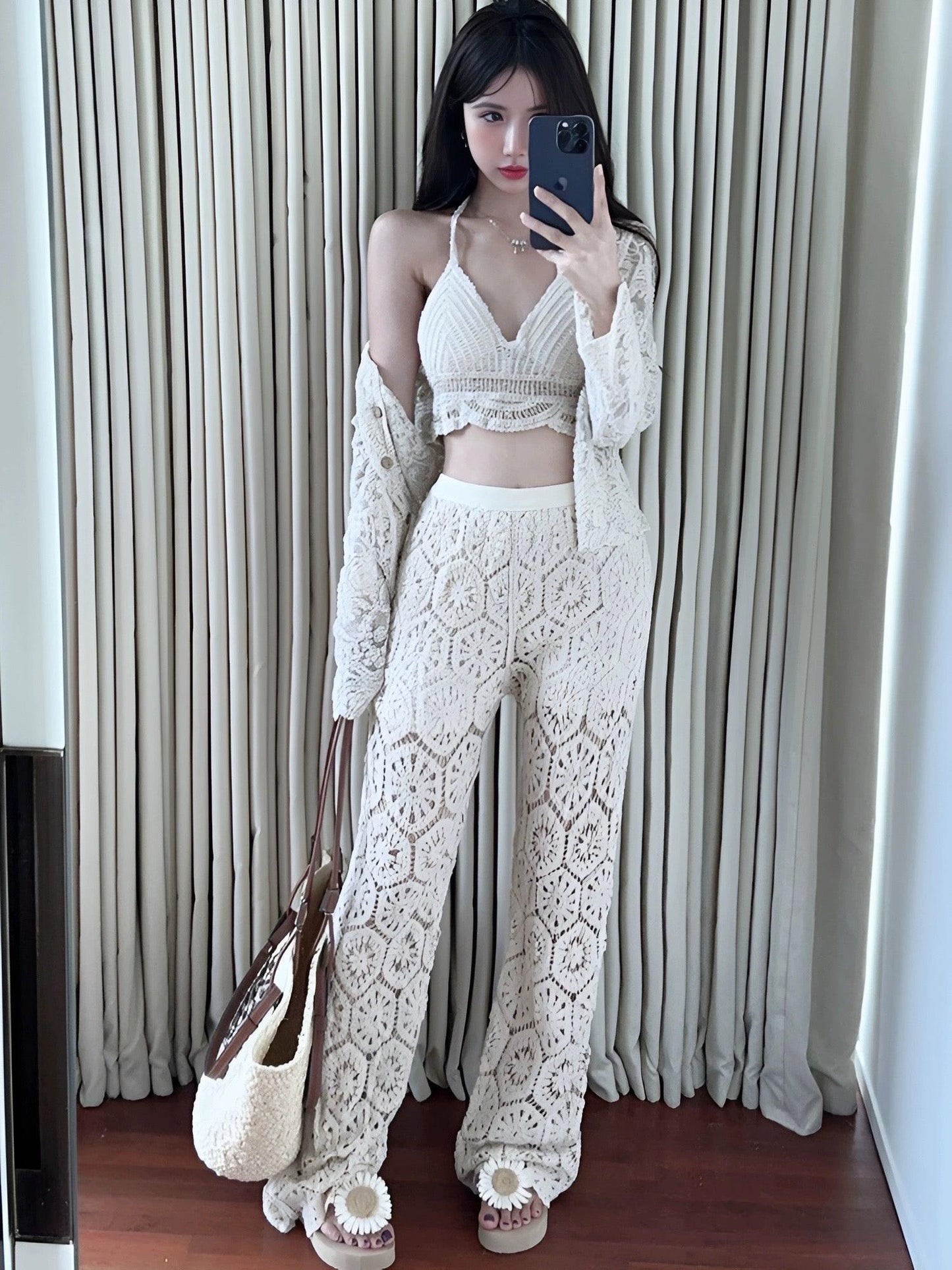 Mariku Resortwear 3 Pc Set In Beige