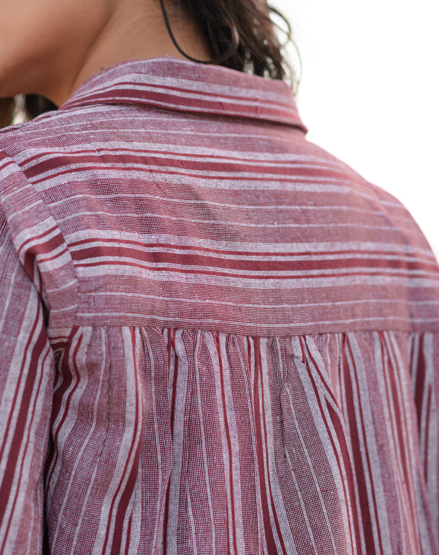 Maroon Mehfil Shirt