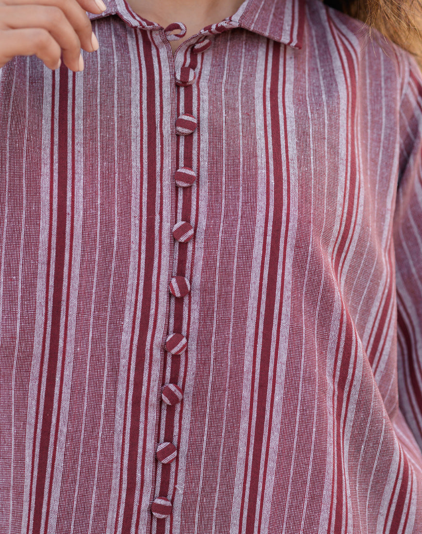 Maroon Mehfil Shirt
