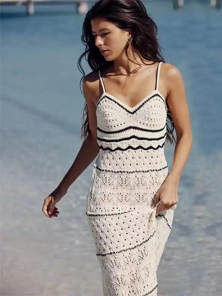 Matsel Luxe Soft Knit Dress In White