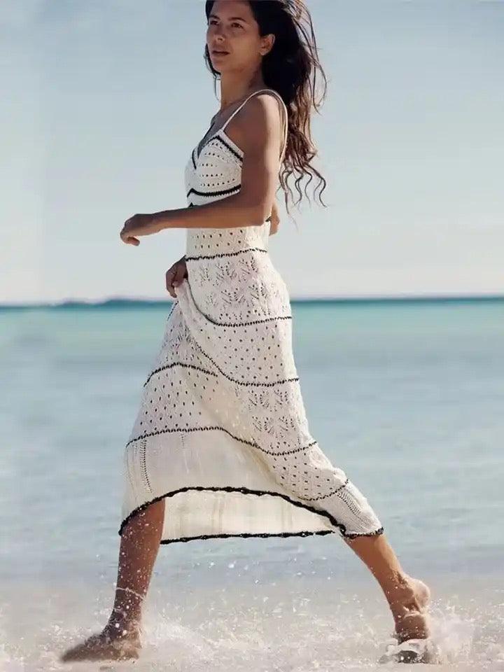 Matsel Luxe Soft Knit Dress In White
