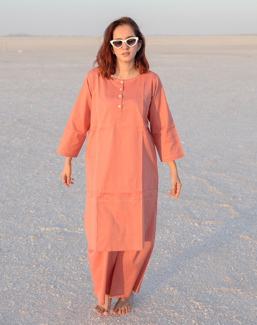 Melon Peach Co-ord Set