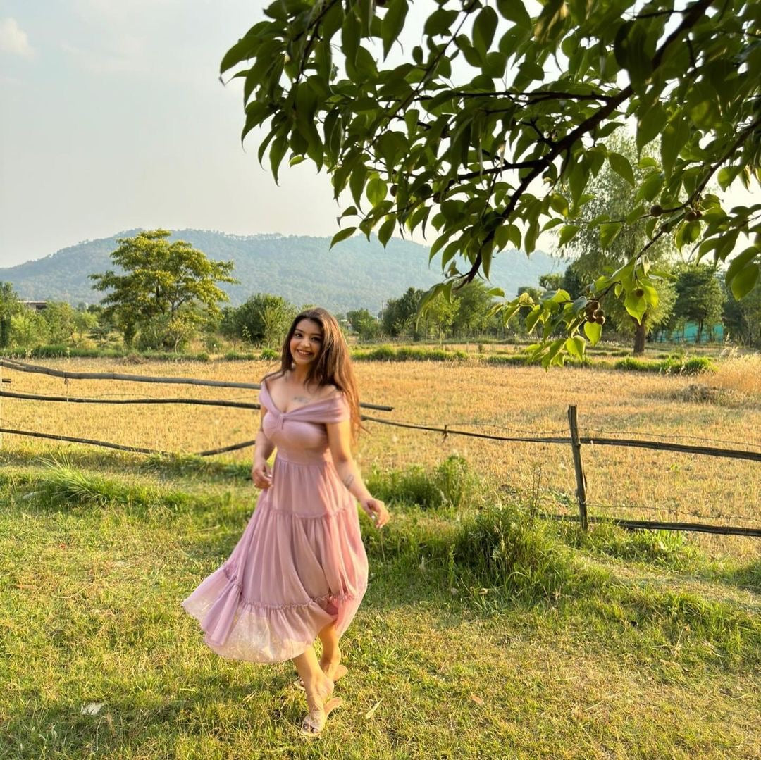 Milan Luxury Dress In Lilac