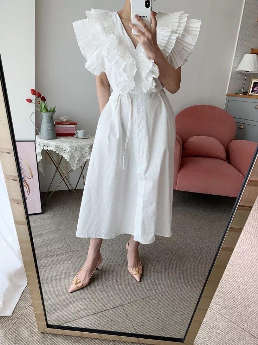Mimi Ruffled Cotton Dress