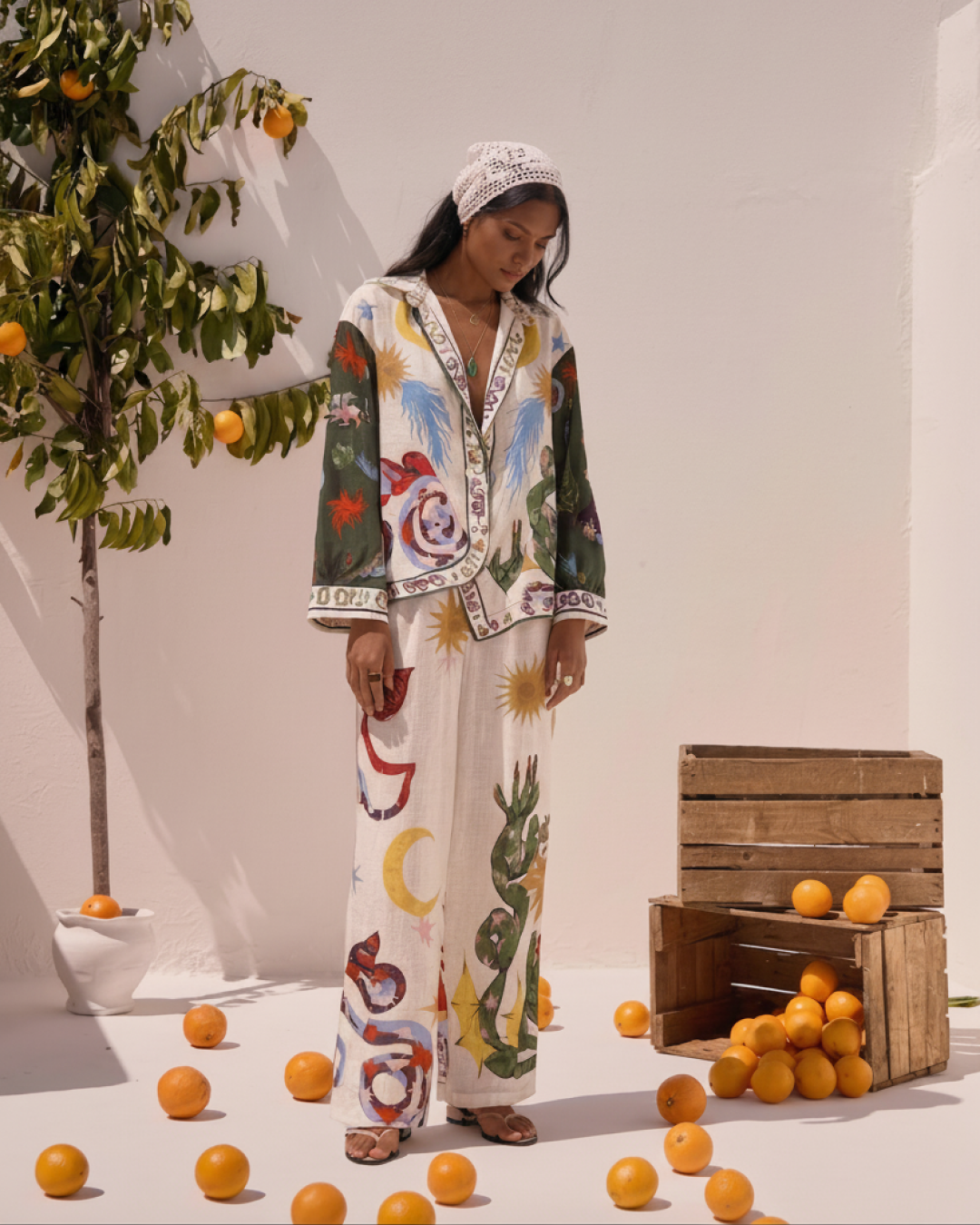 Misco Summer Holiday Abstract Coord Set In Multicolor