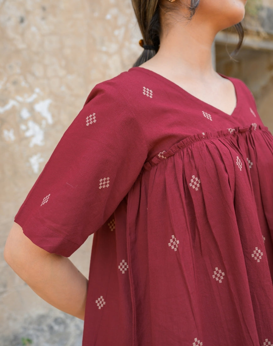 Moody Maroon Top