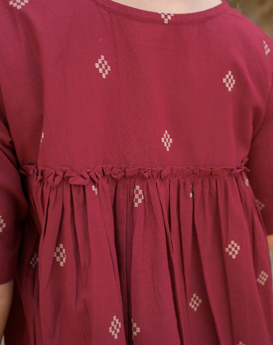 Moody Maroon Top