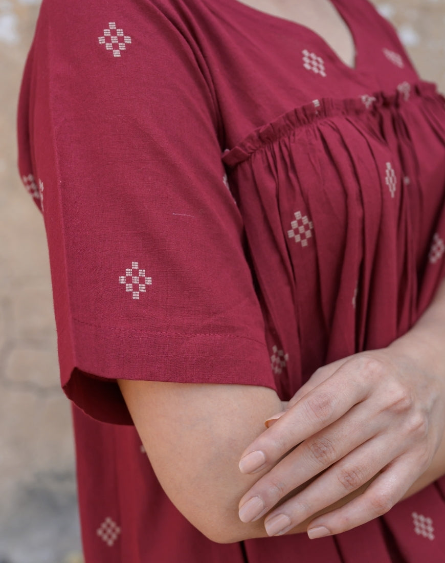 Moody Maroon Top