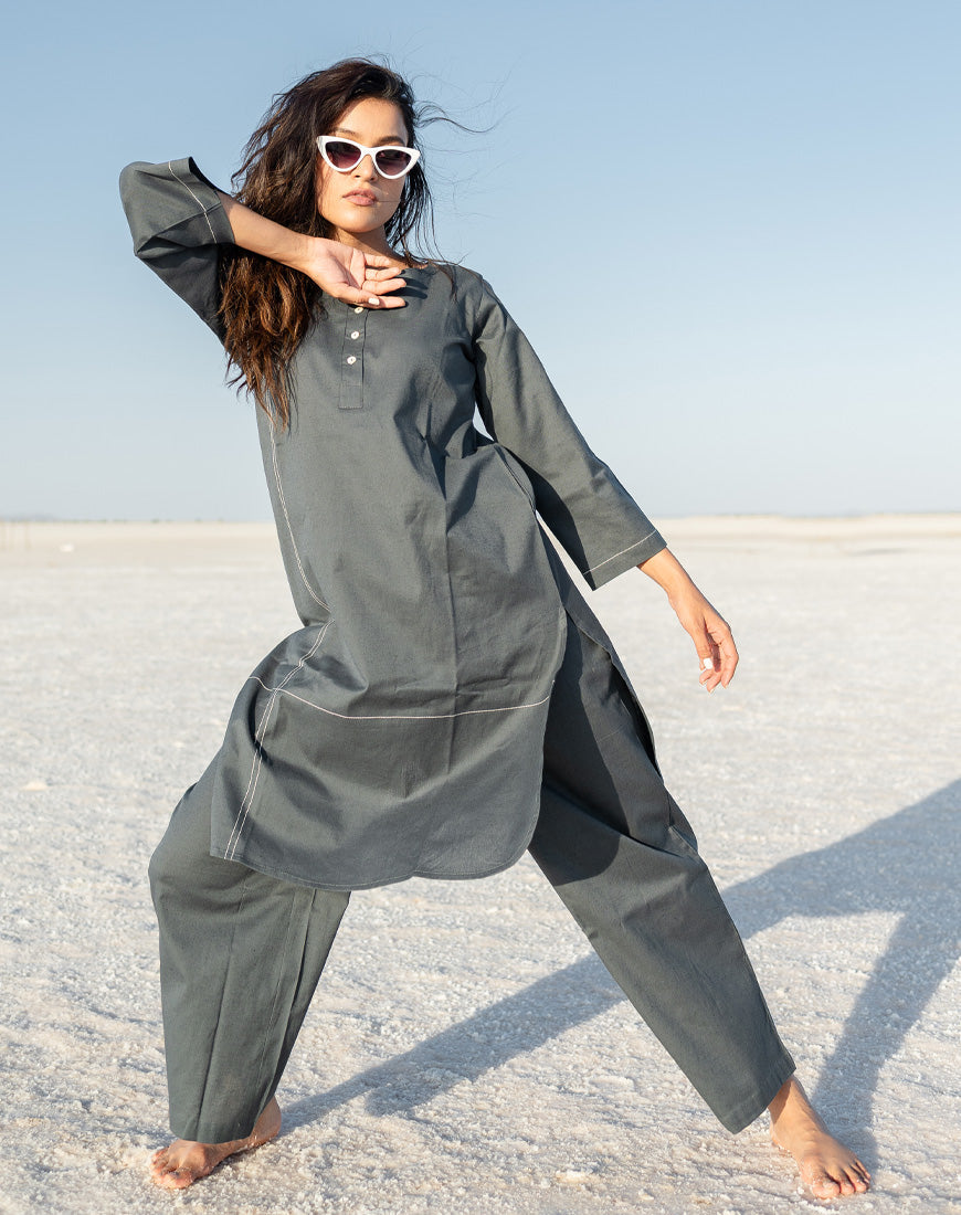 Moon Grey Co-ord Set