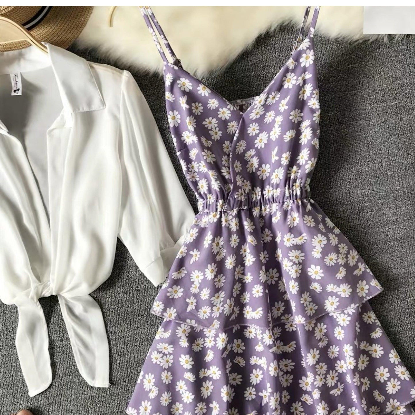 Morocco Floral Dress with Cape