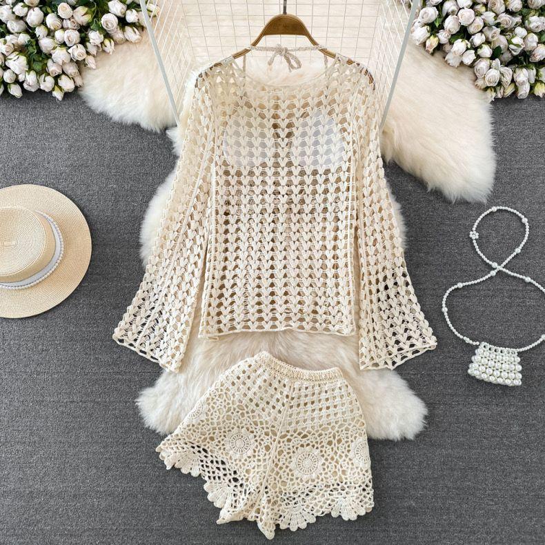 Nadia 3 Piece Coord Set In Beige