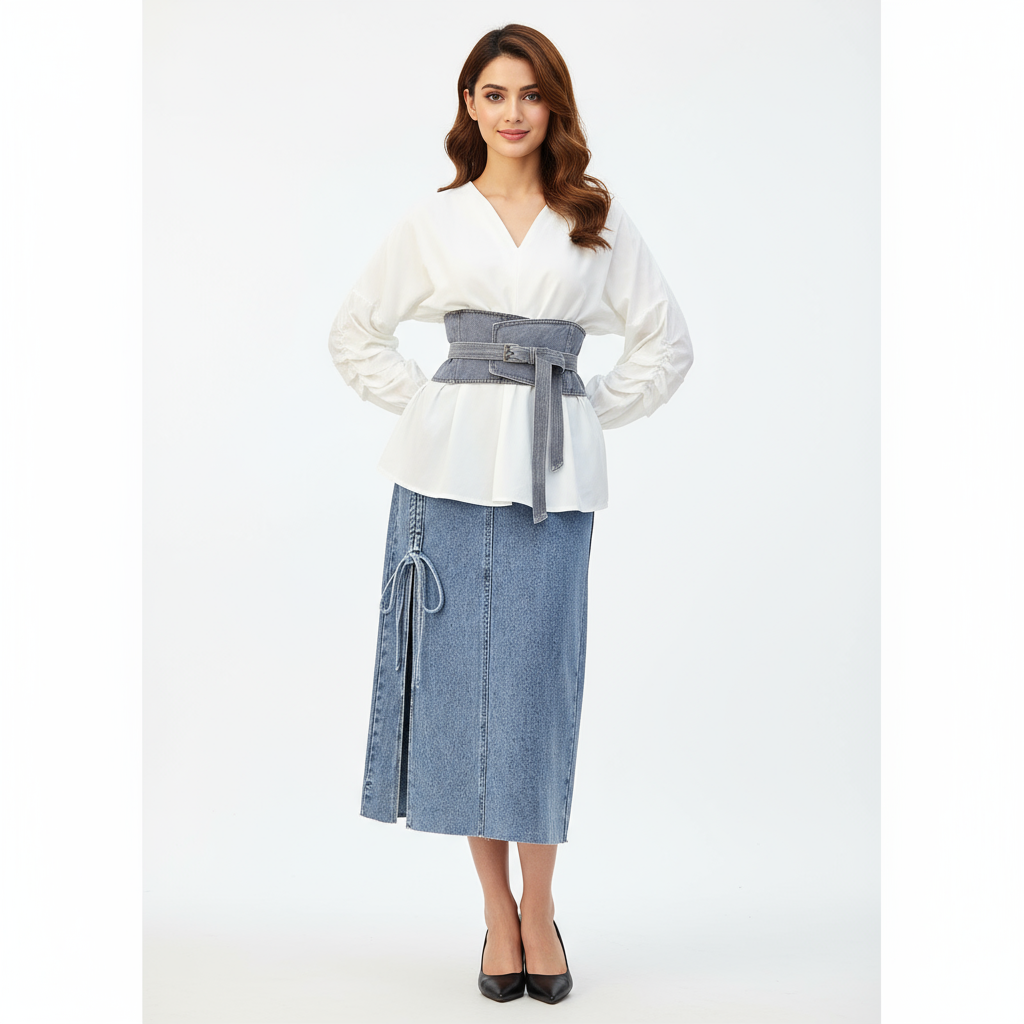 Nayeli Luxury Corset 3 Piece Set In White