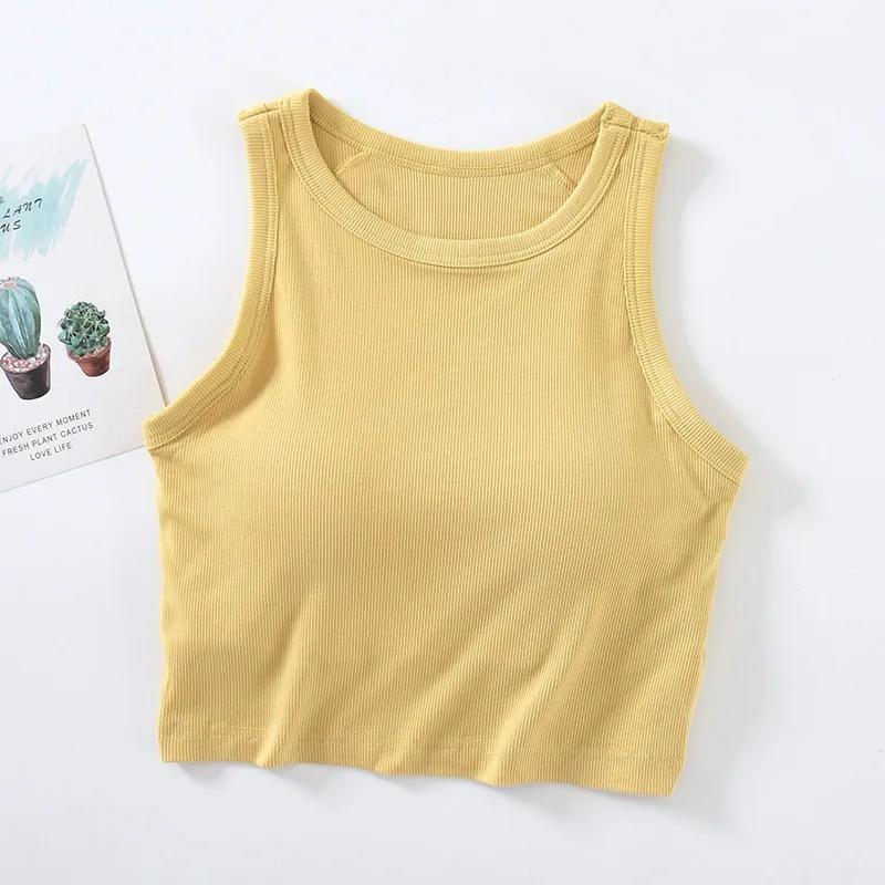 Nicole Tank Tops with Inbuilt Bra In Peach