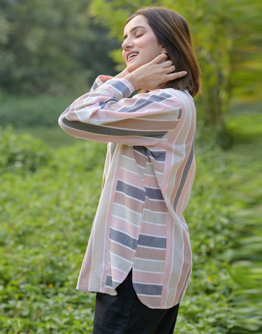 Pastel Color Stripped Shirt