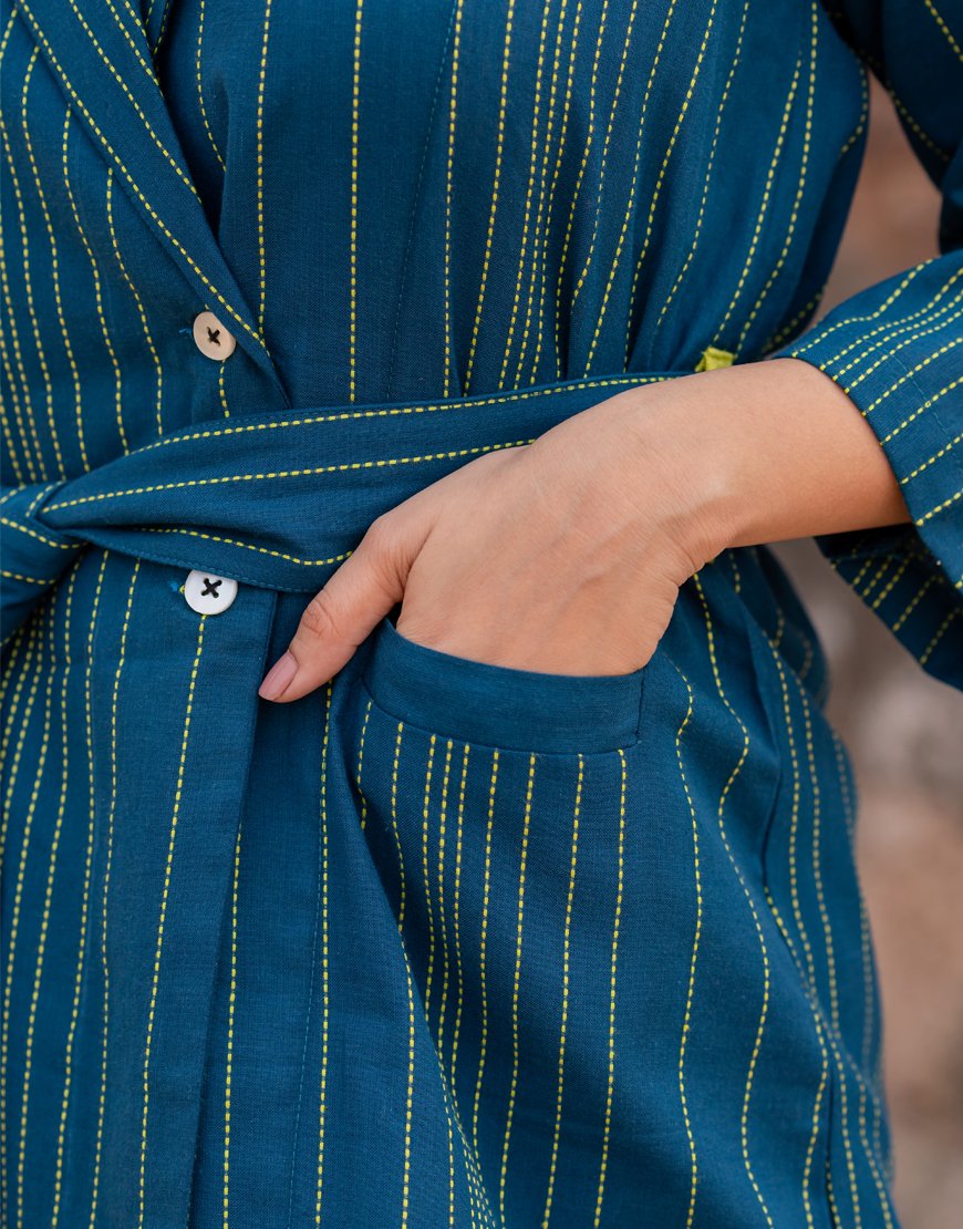 Peacock Blue Blazer Co-ord Set