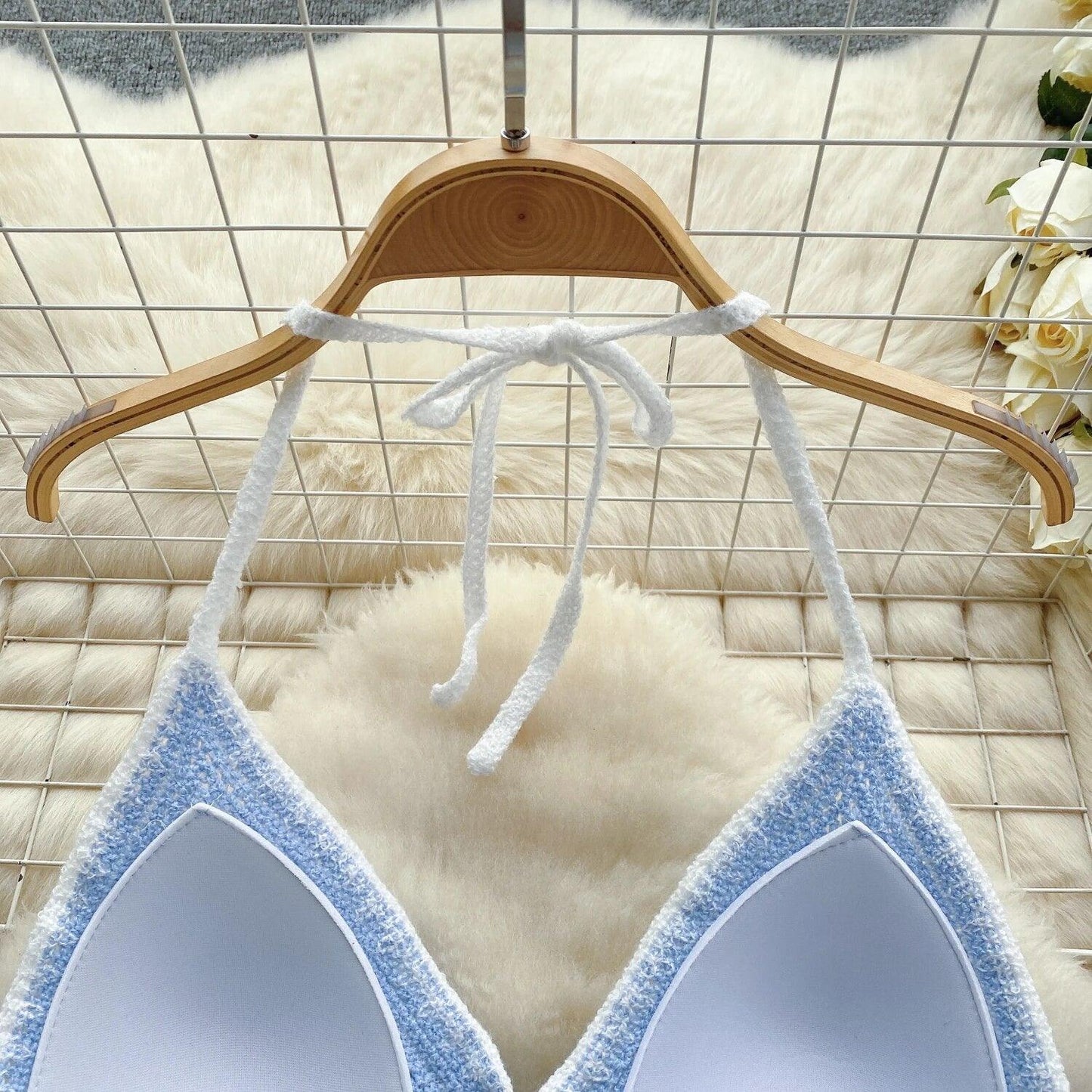 Prerto Summer Tops with Inbuilt Bra In Blue