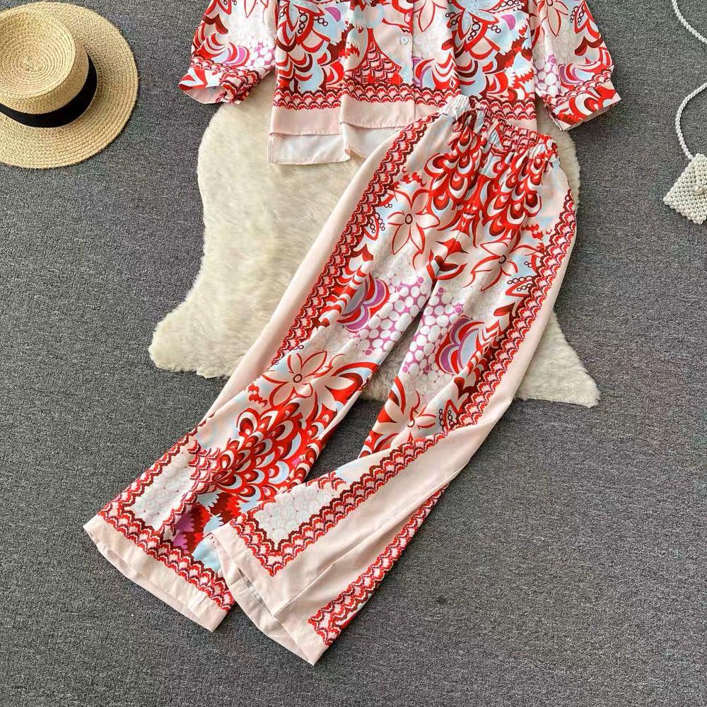 Rayna Abstract Coord Set In Off-White