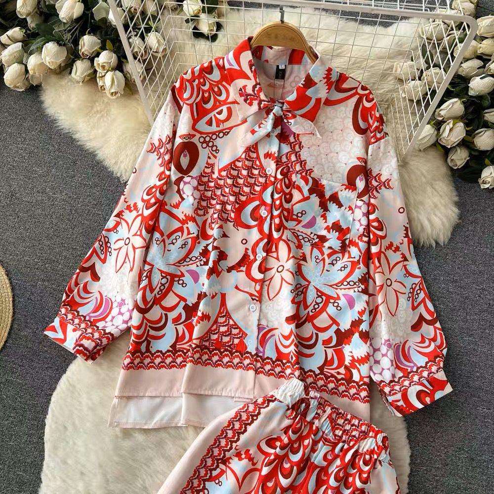 Rayna Abstract Coord Set In Off-White