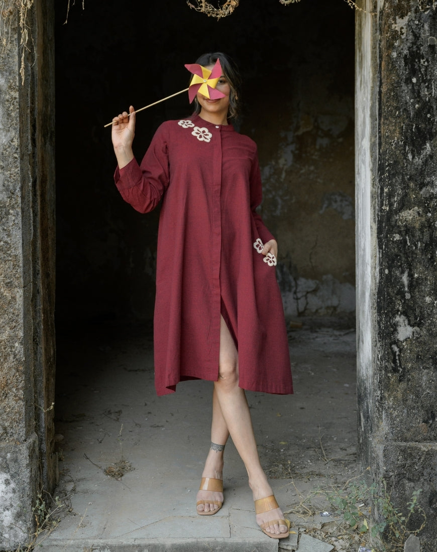 Red Maroon Dress