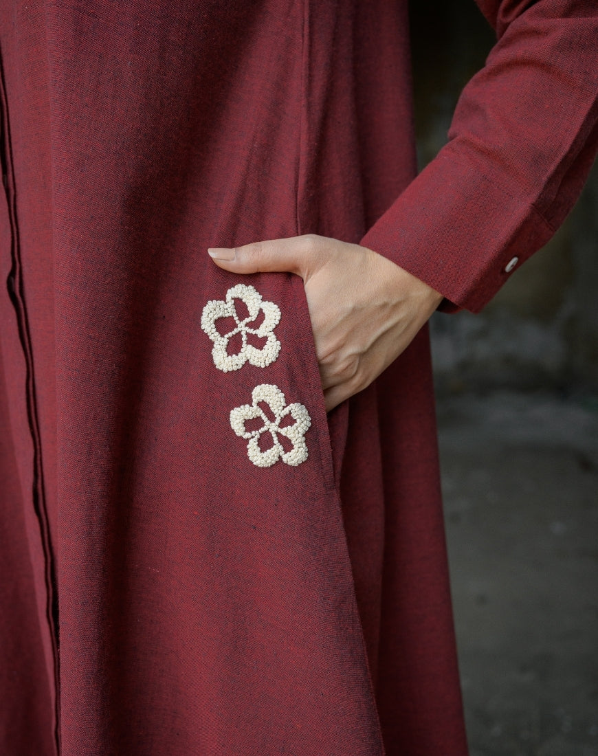 Red Maroon Dress