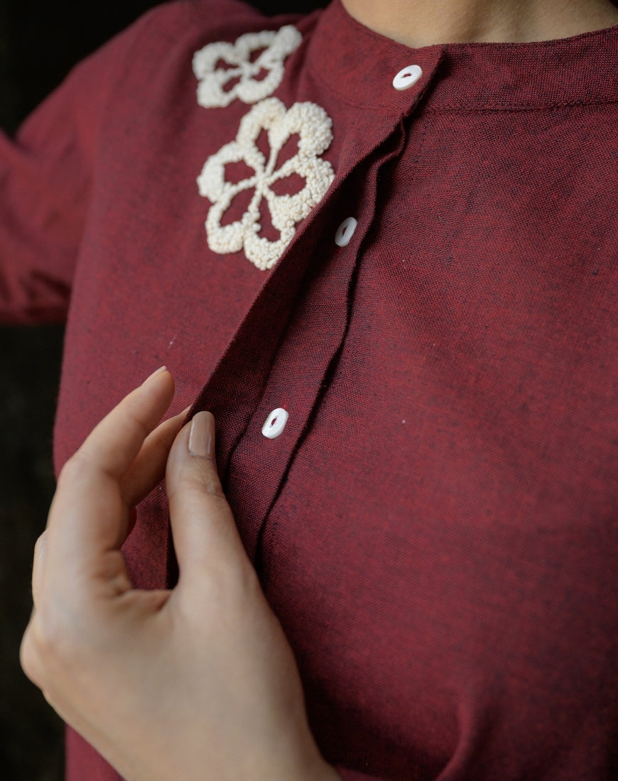 Red Maroon Dress