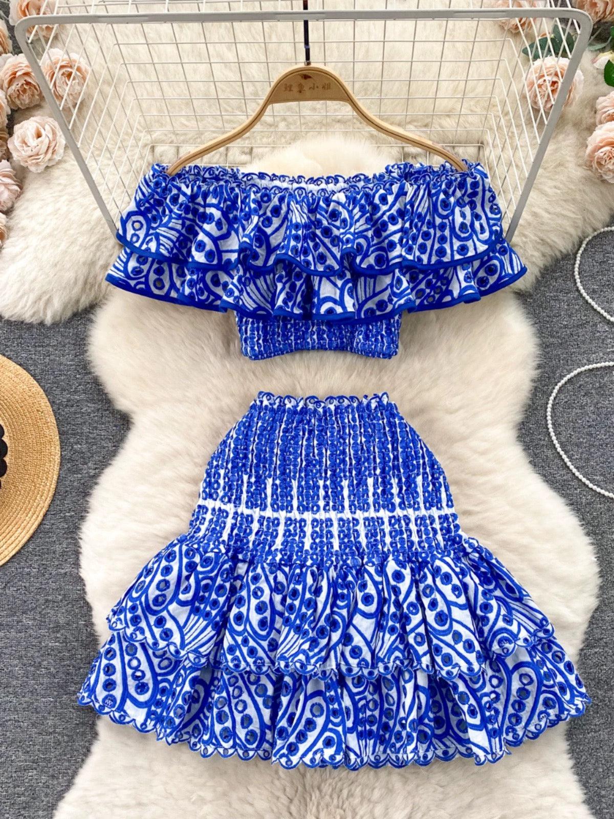 Rhodes Luxe Co-ord Set In Blue