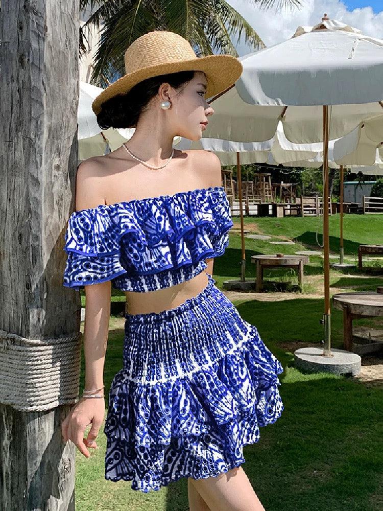 Rhodes Luxe Co-ord Set In Blue