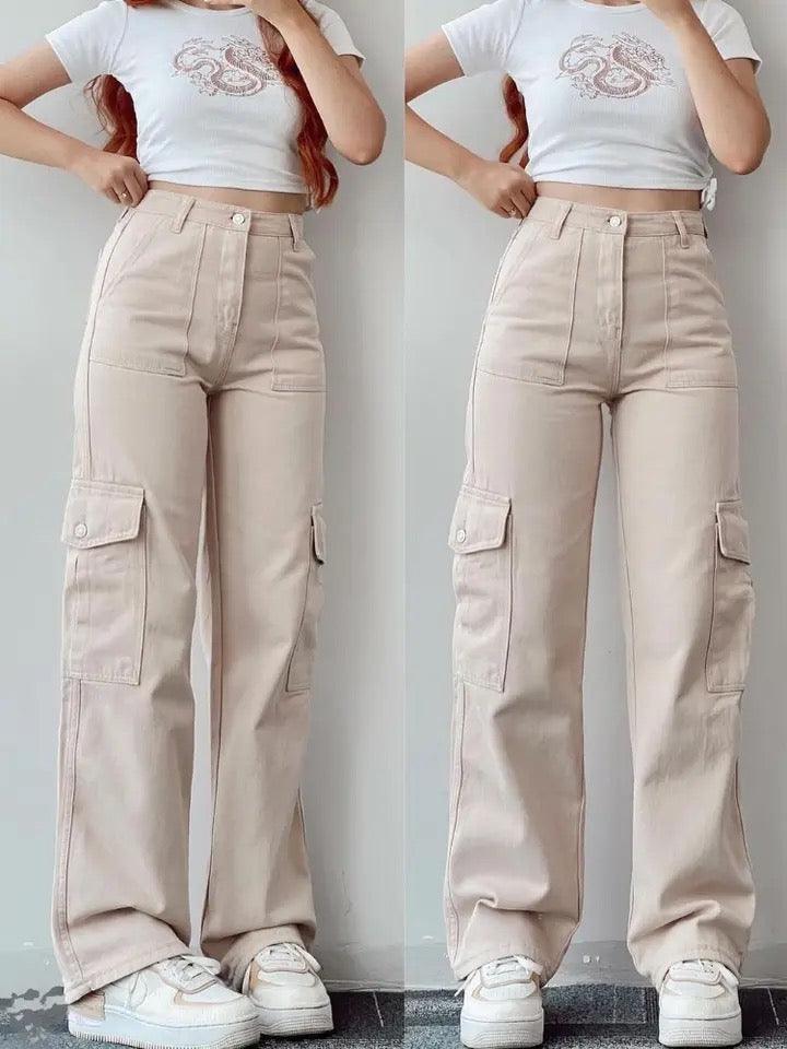 Roderno Cargo Statement Pants In Dark Green