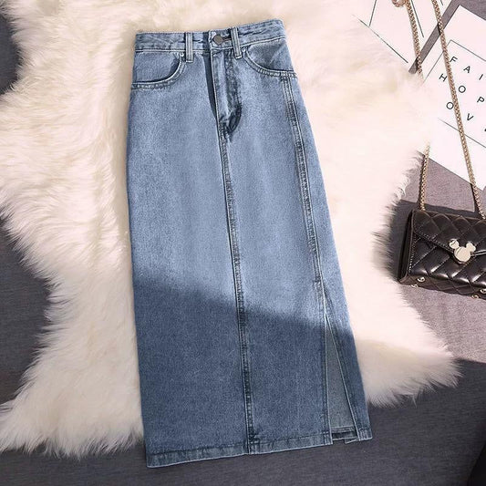 Rubello Midi Statement Denim Skirt