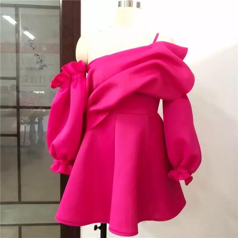 Rush Ruffled Dress In Pink