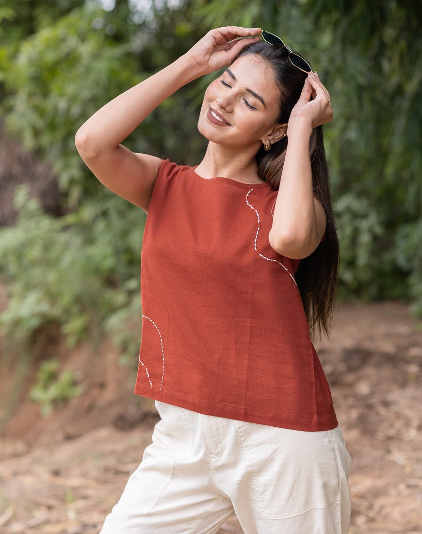 RustIc Red Crop Top