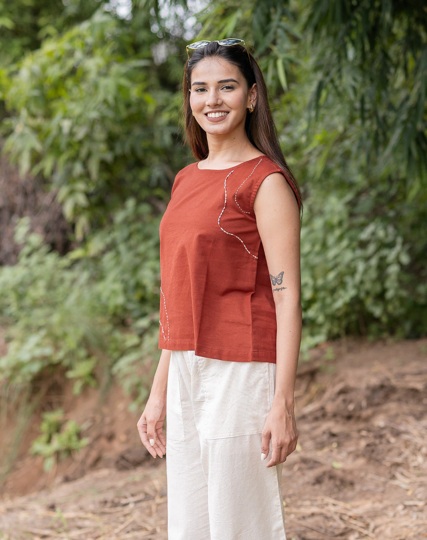 RustIc Red Crop Top