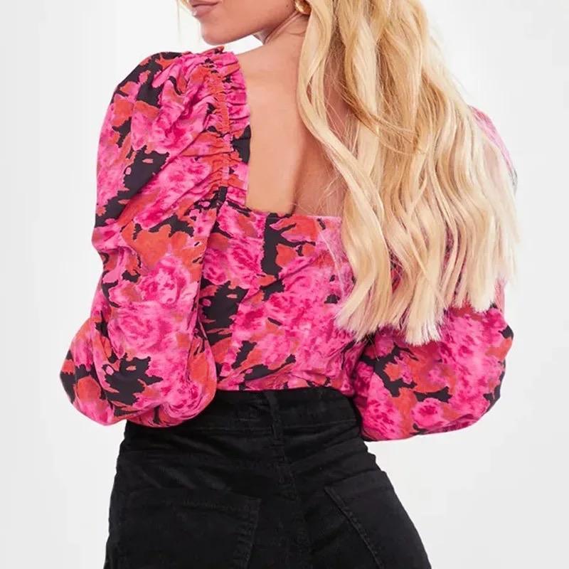 Samantha Floral Blouse In Pink