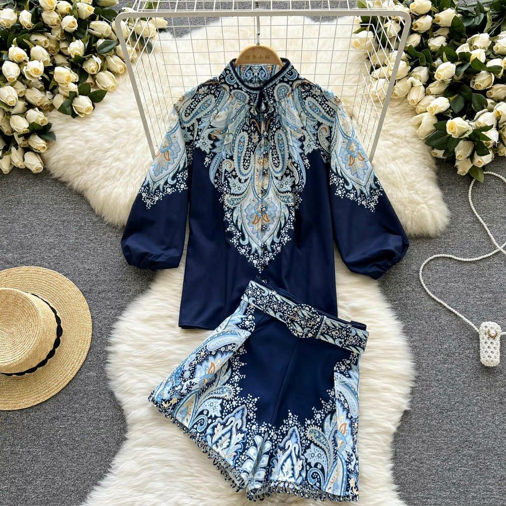 Sandy Coord Set In Navy Blue