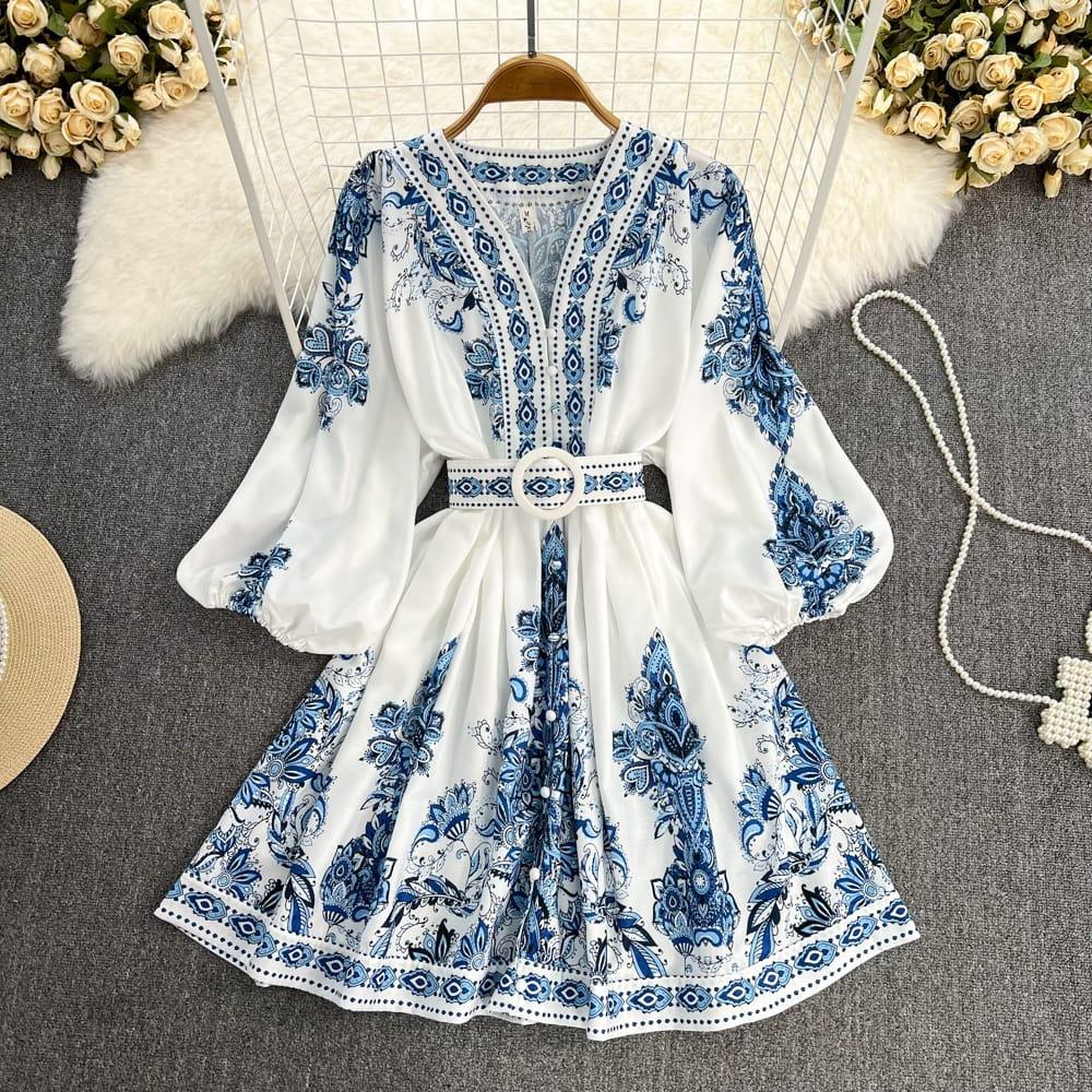 Scole Statement Dress In Blue
