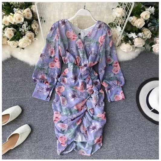 Semia Floral Dress In Lilac