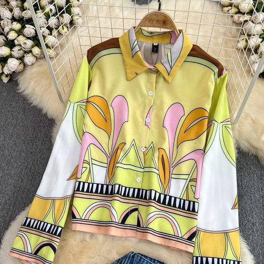 Sierra Abstract shirt In Yellow