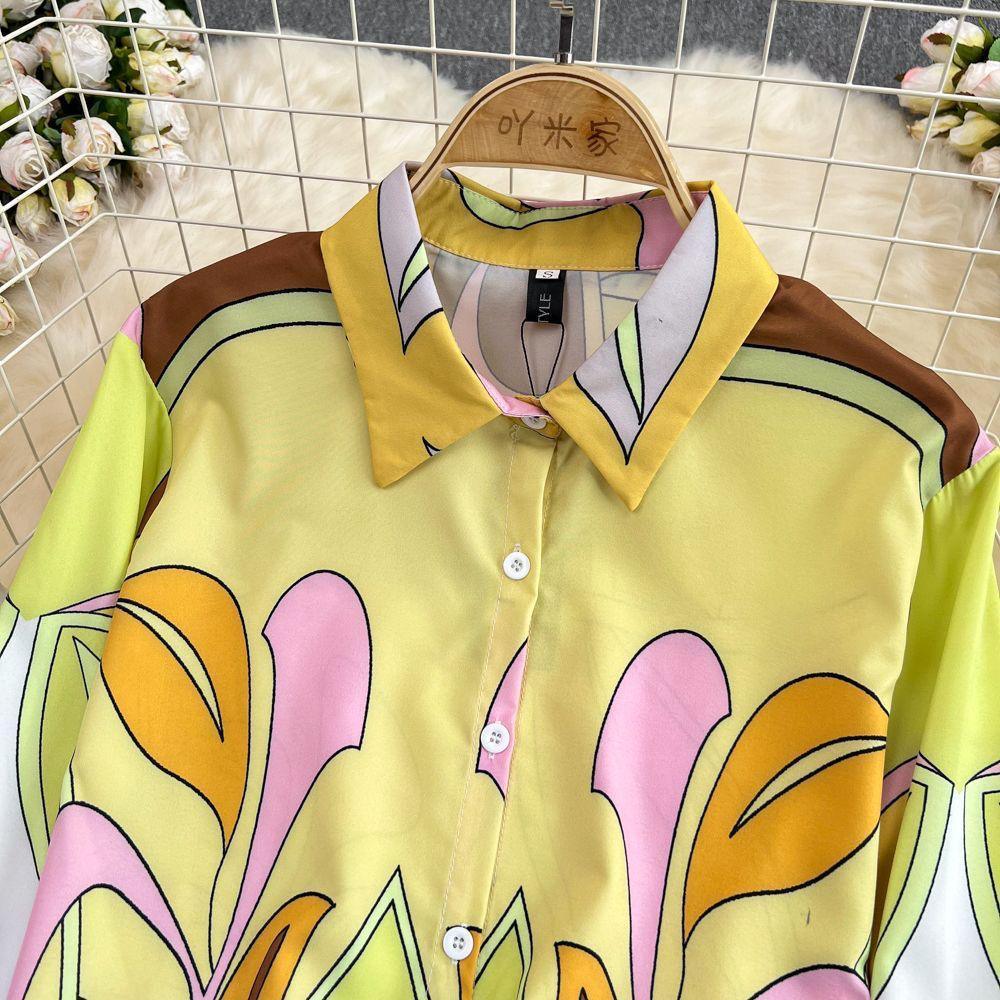 Sierra Abstract shirt In Yellow