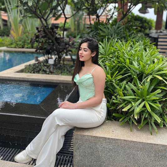 Simone Corset Top in Green