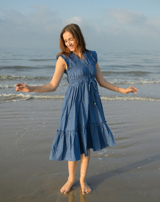 Smoky Blue Dress