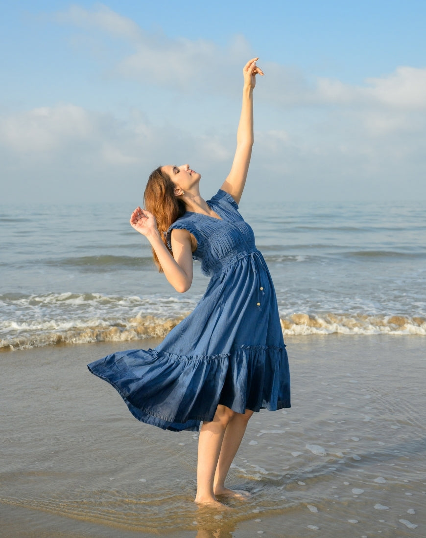 Smoky Blue Dress