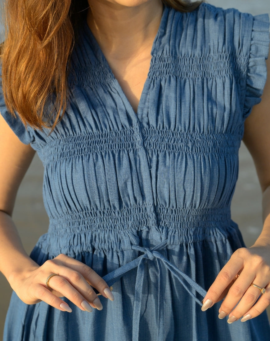 Smoky Blue Dress