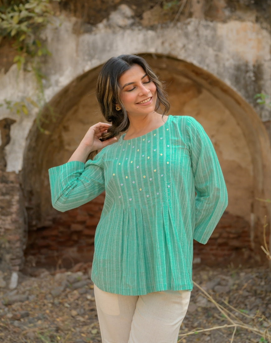 Subtle green Top