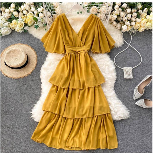 Taurel Flutter Sleeve Dress