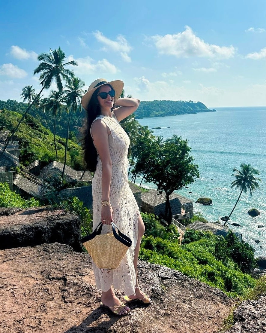 Tropez Crochet Holiday Coord - Resortwear In Beige